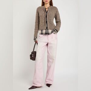 Acne studios Shirt-effect wool Yak blend cardigan